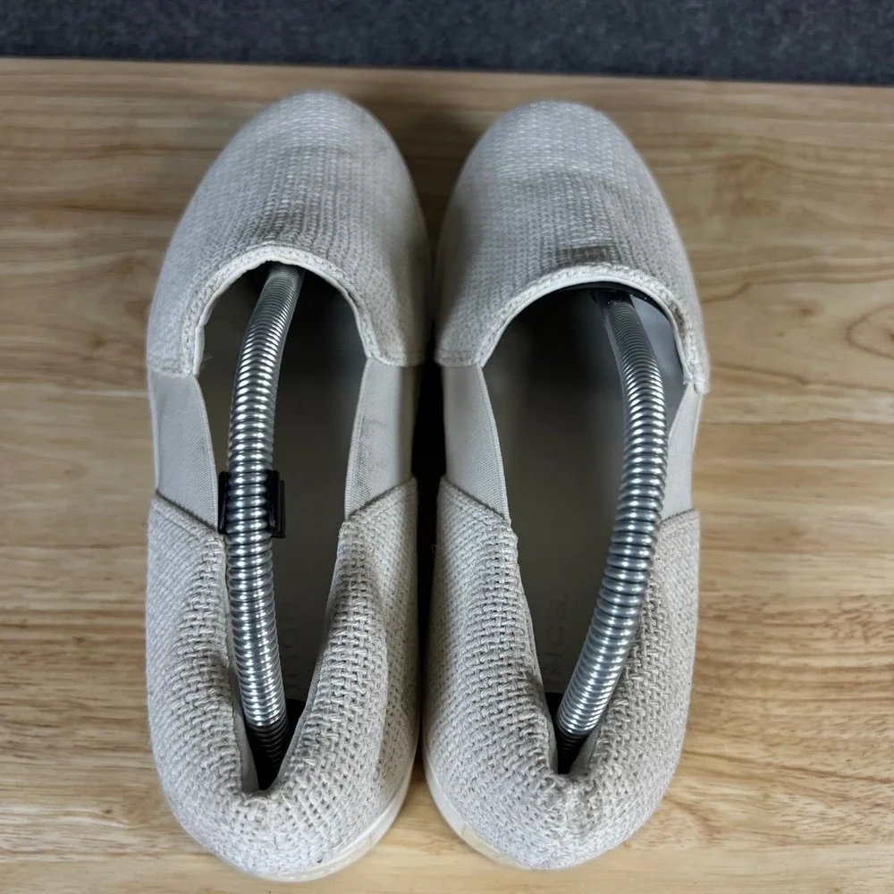 Vince Warren Woven Platform Slip On Sneakers Mens 9.5 Cream Off White Flatform
